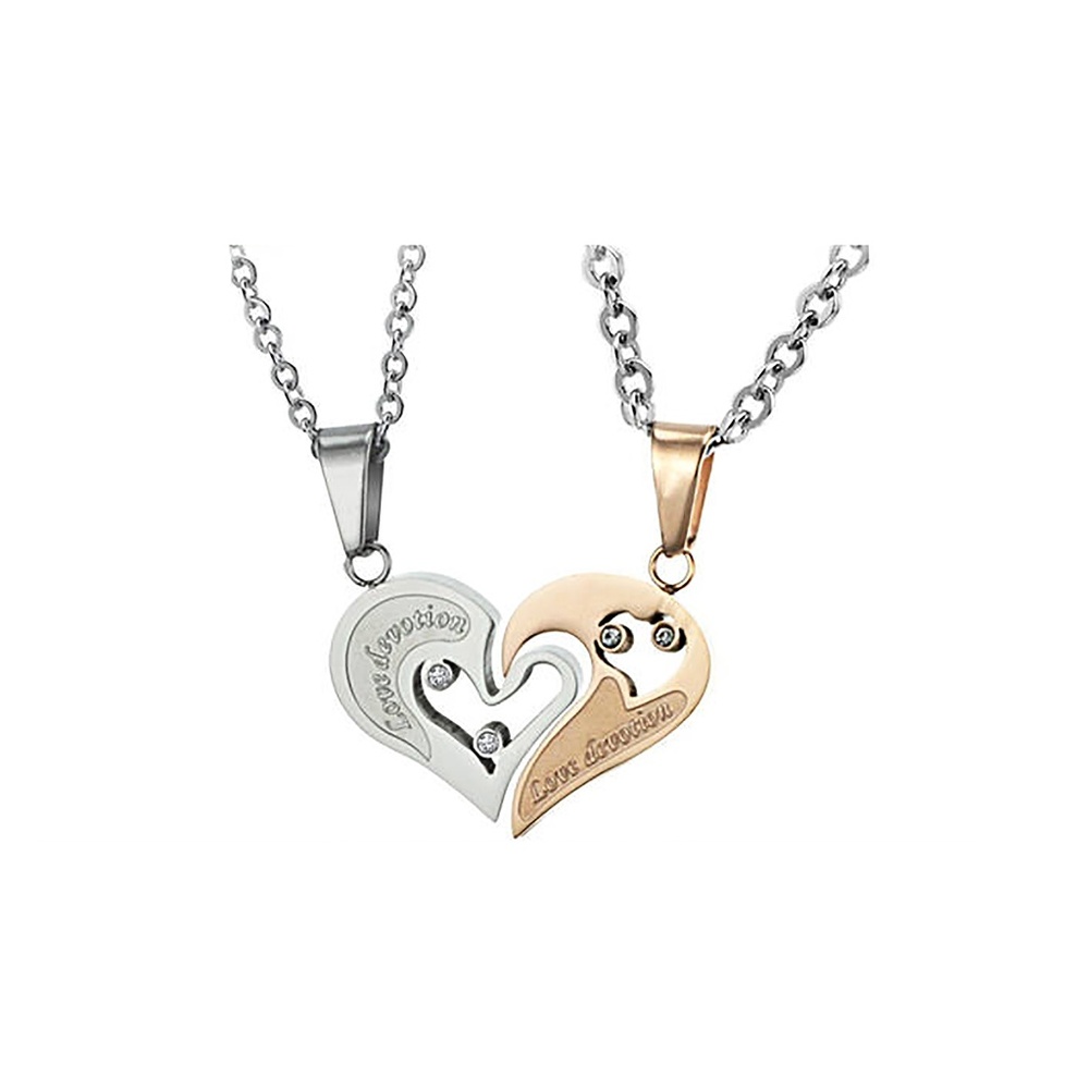 Couples Heart Puzzle Necklaces